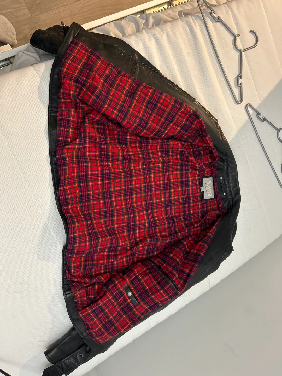 WILSONS LEATHER Branded Men's Black Leather Jacket image indicator(3)