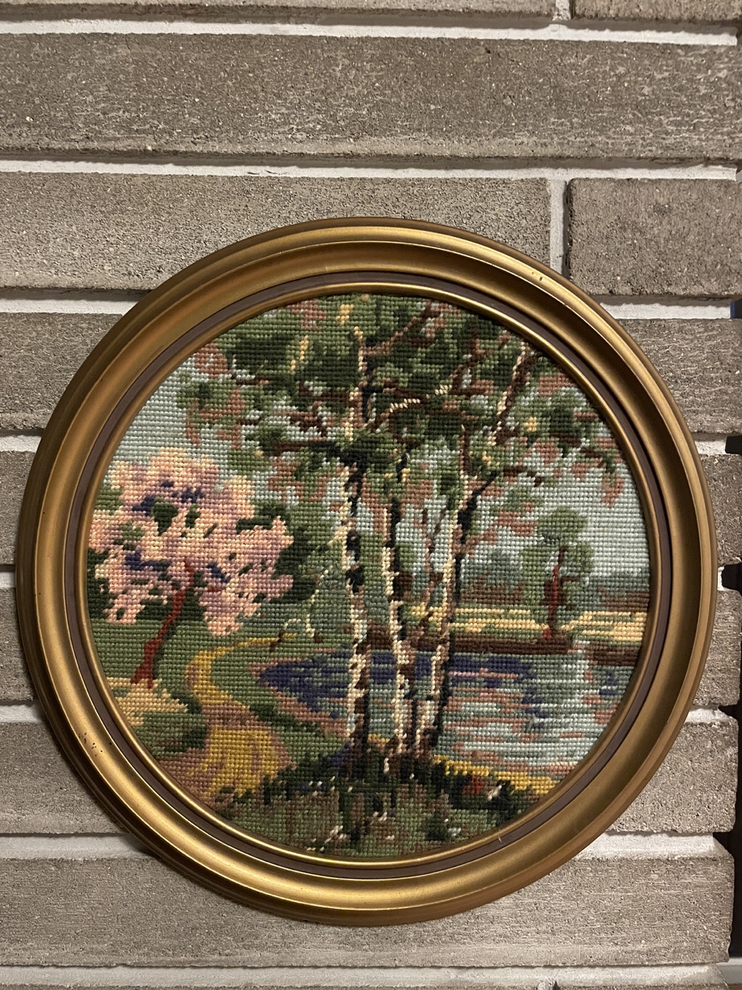 Vintage Needlepoint Wall Hanging