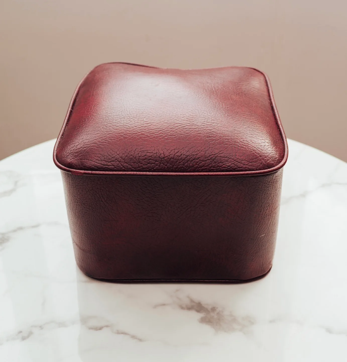 MCM Vintage Vinyl Ottoman thumbnail