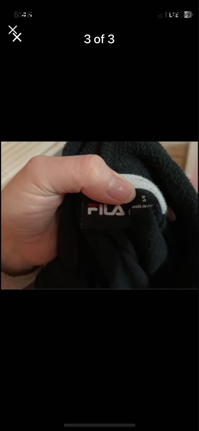 Fila Black Hoodie Size Small - photo 3