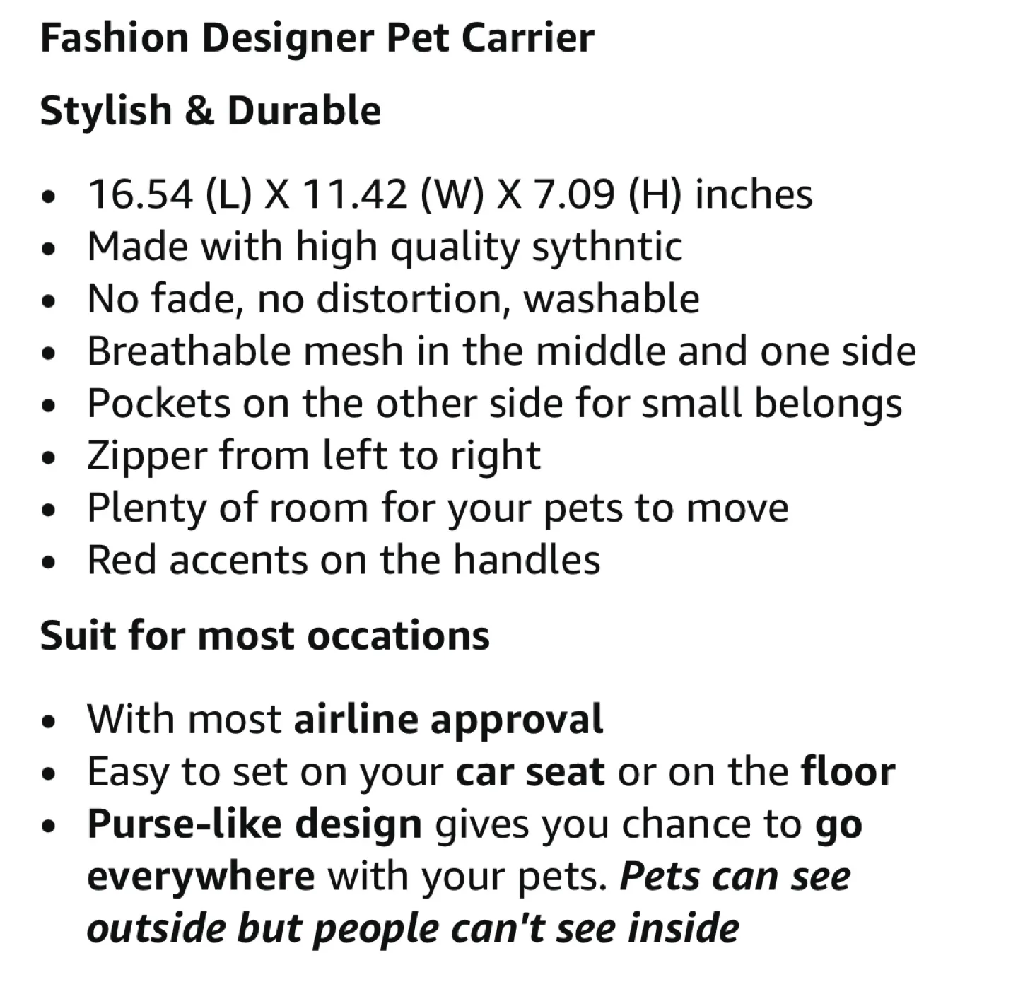 Airline Approved Pet Carrier Purse image indicator(5)