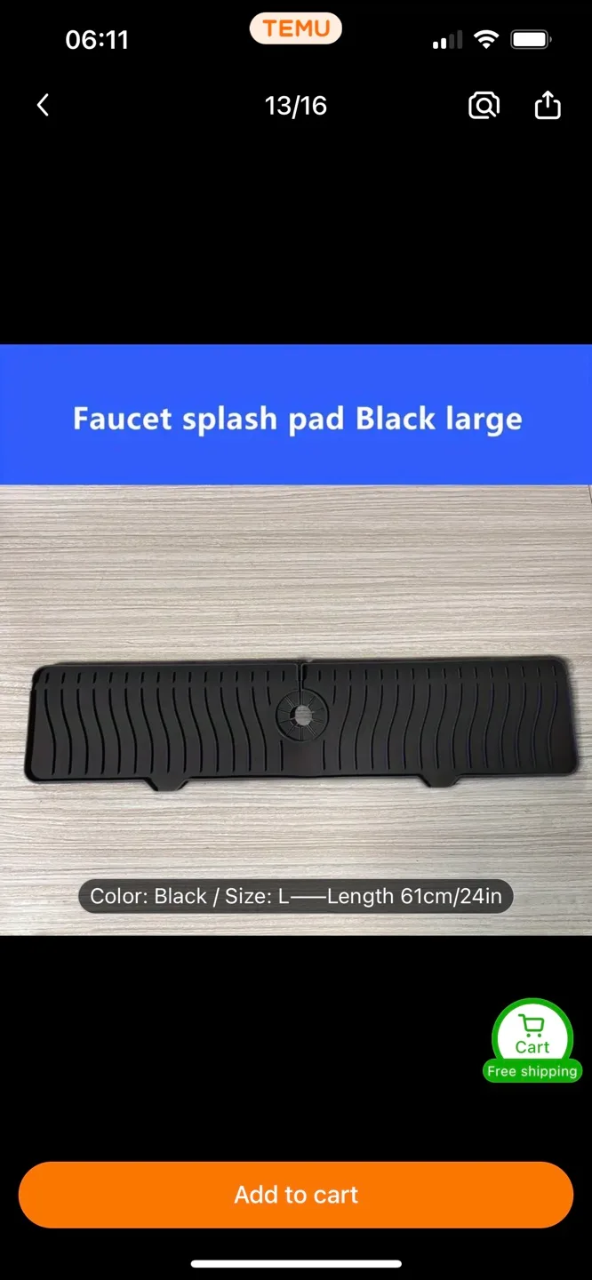 Large Silicone Faucet Drying Pad image indicator(8)