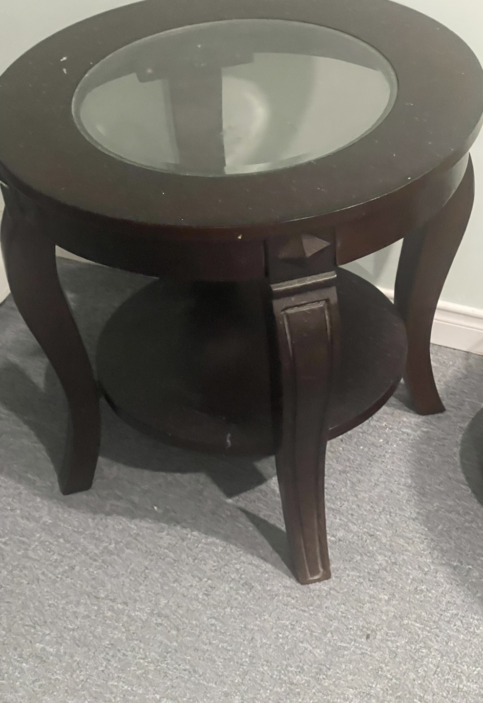 Unique Kidney Shaped Coffee Table with Glass Top - photo 3