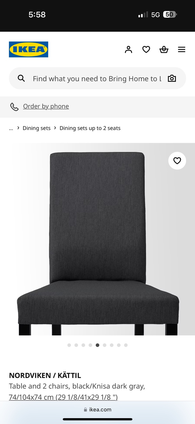 IKEA NORDVIKEN/KÄTTIL Dining Set - Table and 2 Chairs - photo 4