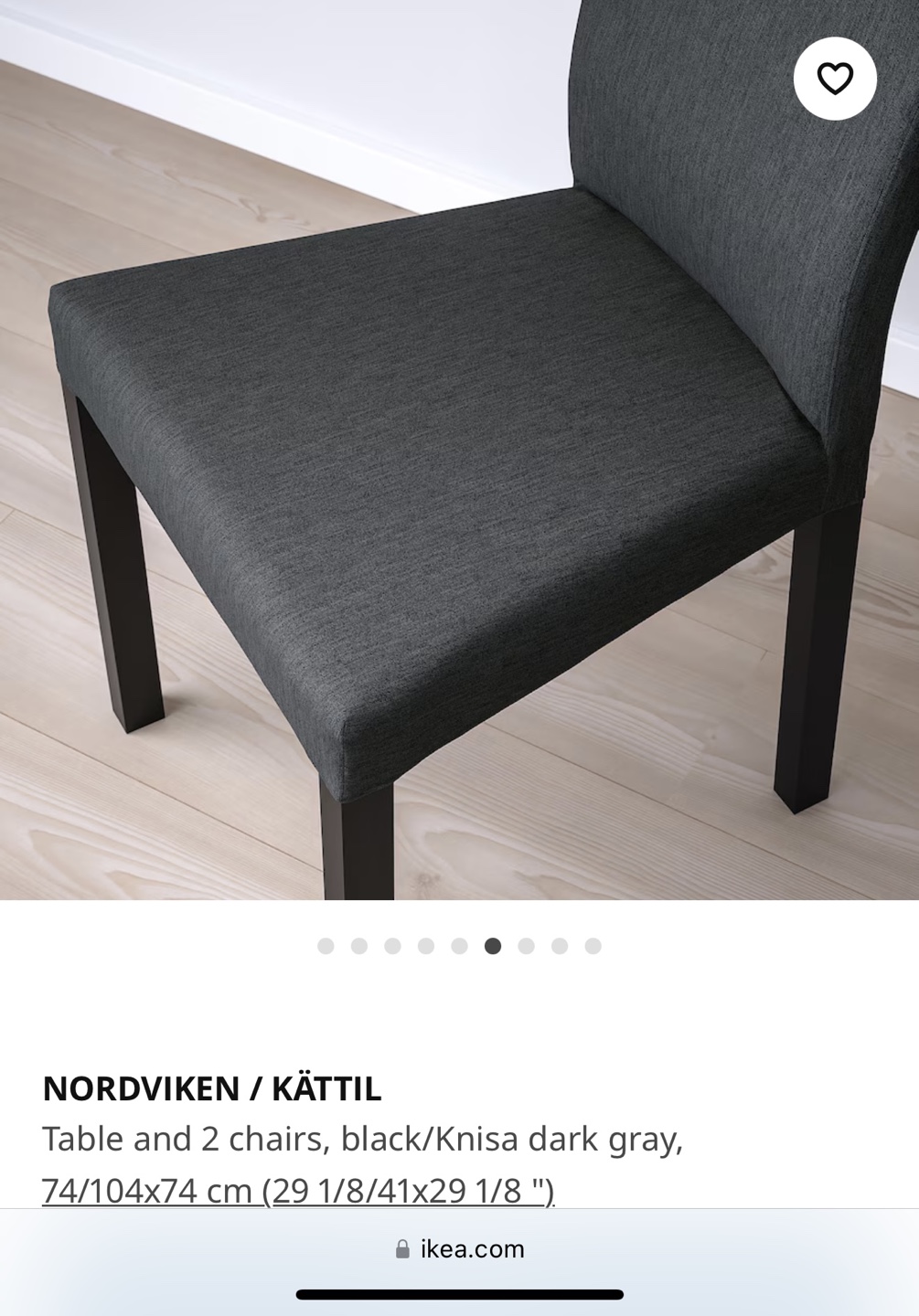 IKEA NORDVIKEN/KÄTTIL Dining Set - Table and 2 Chairs - photo 5