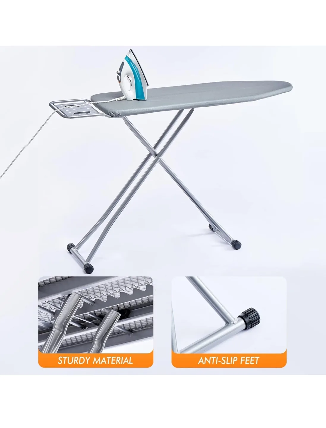 New AS IS Portable Ironing Board with Iron Rest image indicator(3)