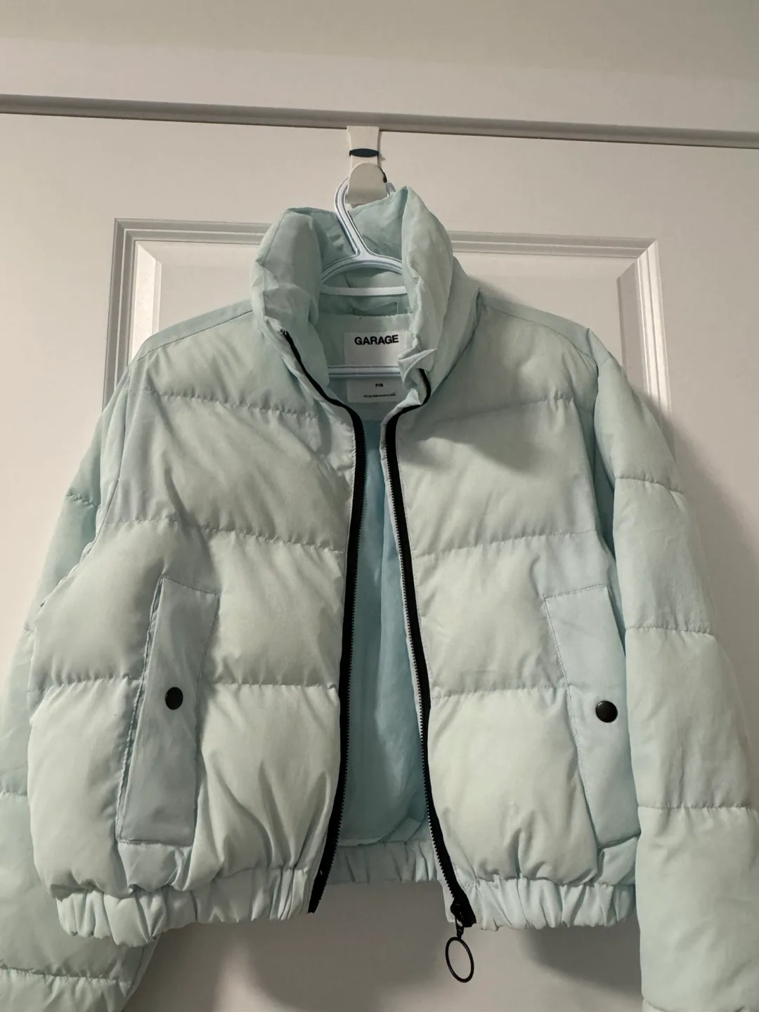 Garage Light Blue Reflective Puffer Jacket Size P/S image indicator(2)