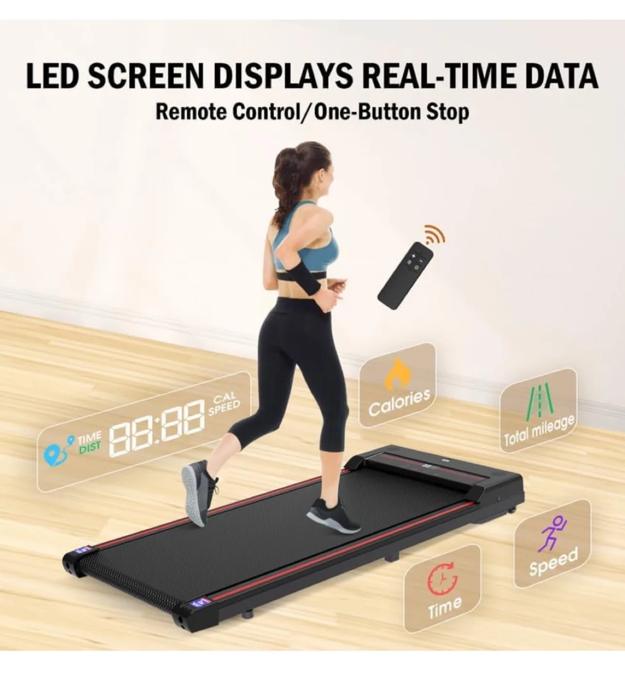 New Under-Desk Walking Treadmill - Portable, Foldable, Quiet image indicator(2)