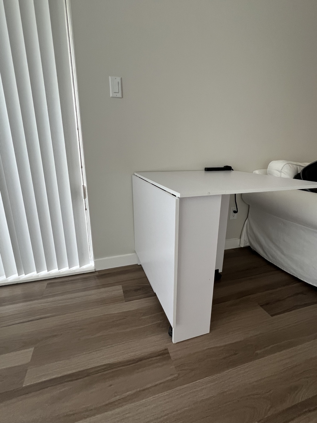 White Foldable Craft Table with Storage - photo 3
