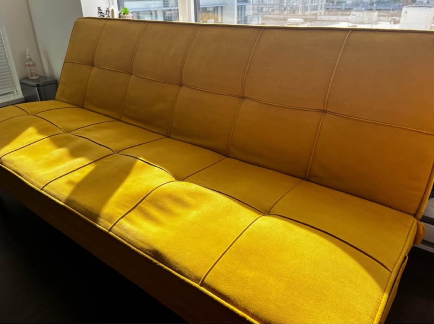 Mustard Yellow Futon Sofa Bed
