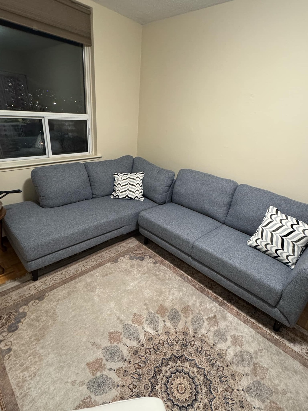 Grey L-Shaped Sectional Sofa