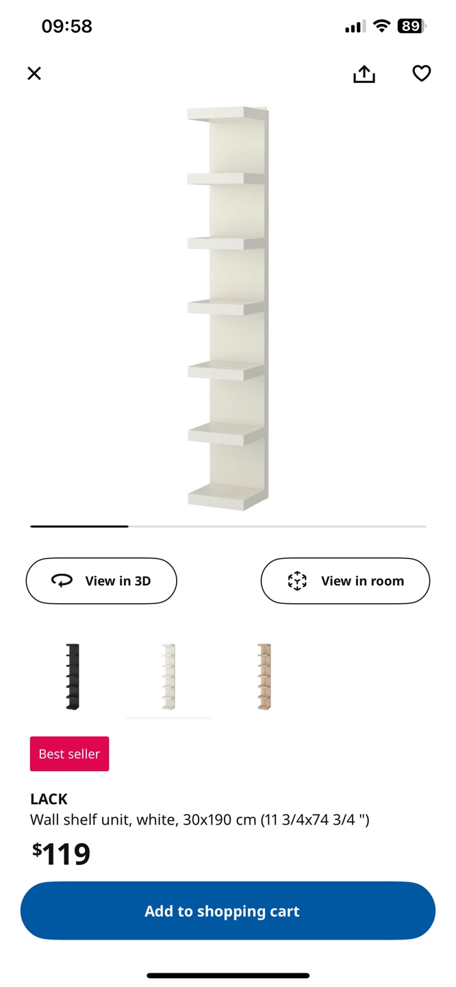 IKEA LACK Wall Shelf Unit - White - photo 2