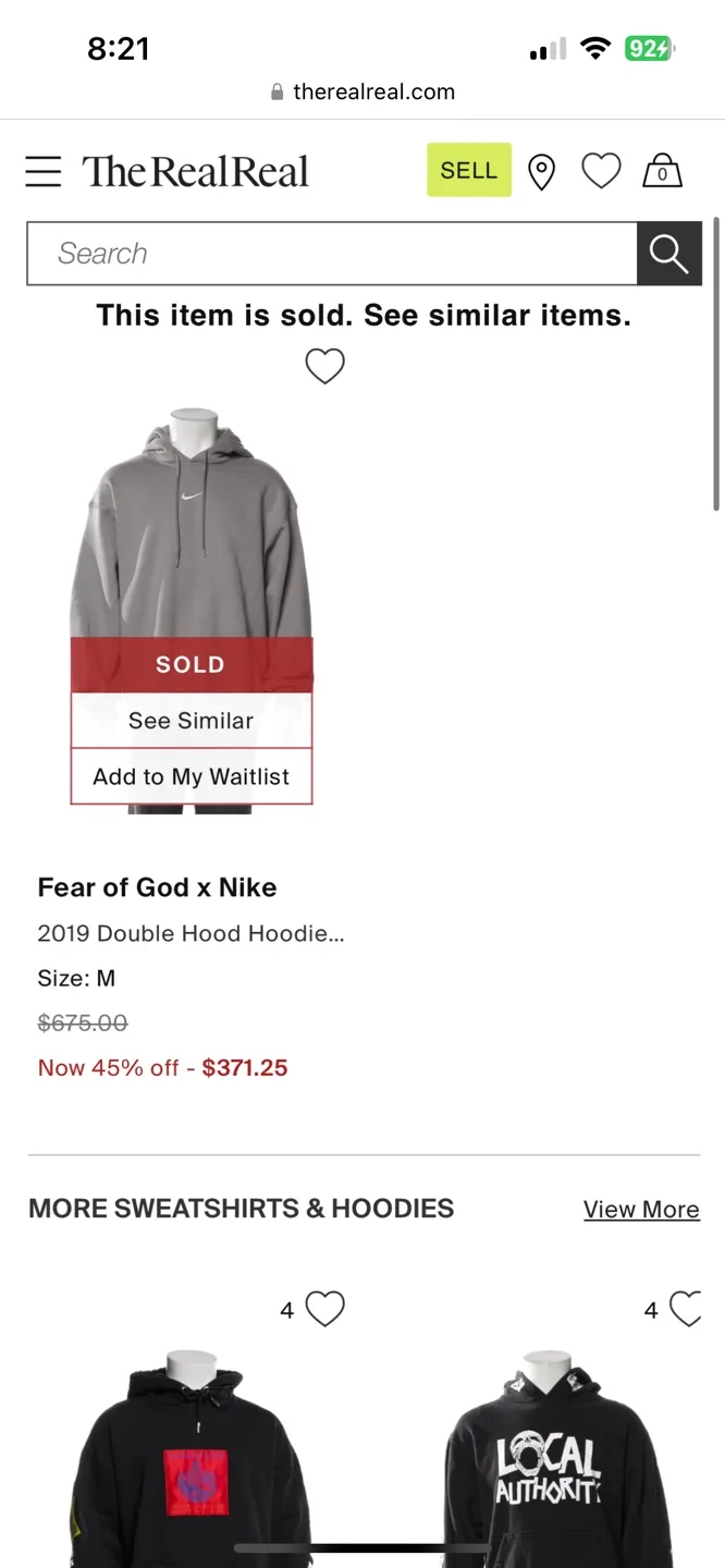 FEAR OF GOD x NIKE Double Hooded Sweatshirt image indicator(4)