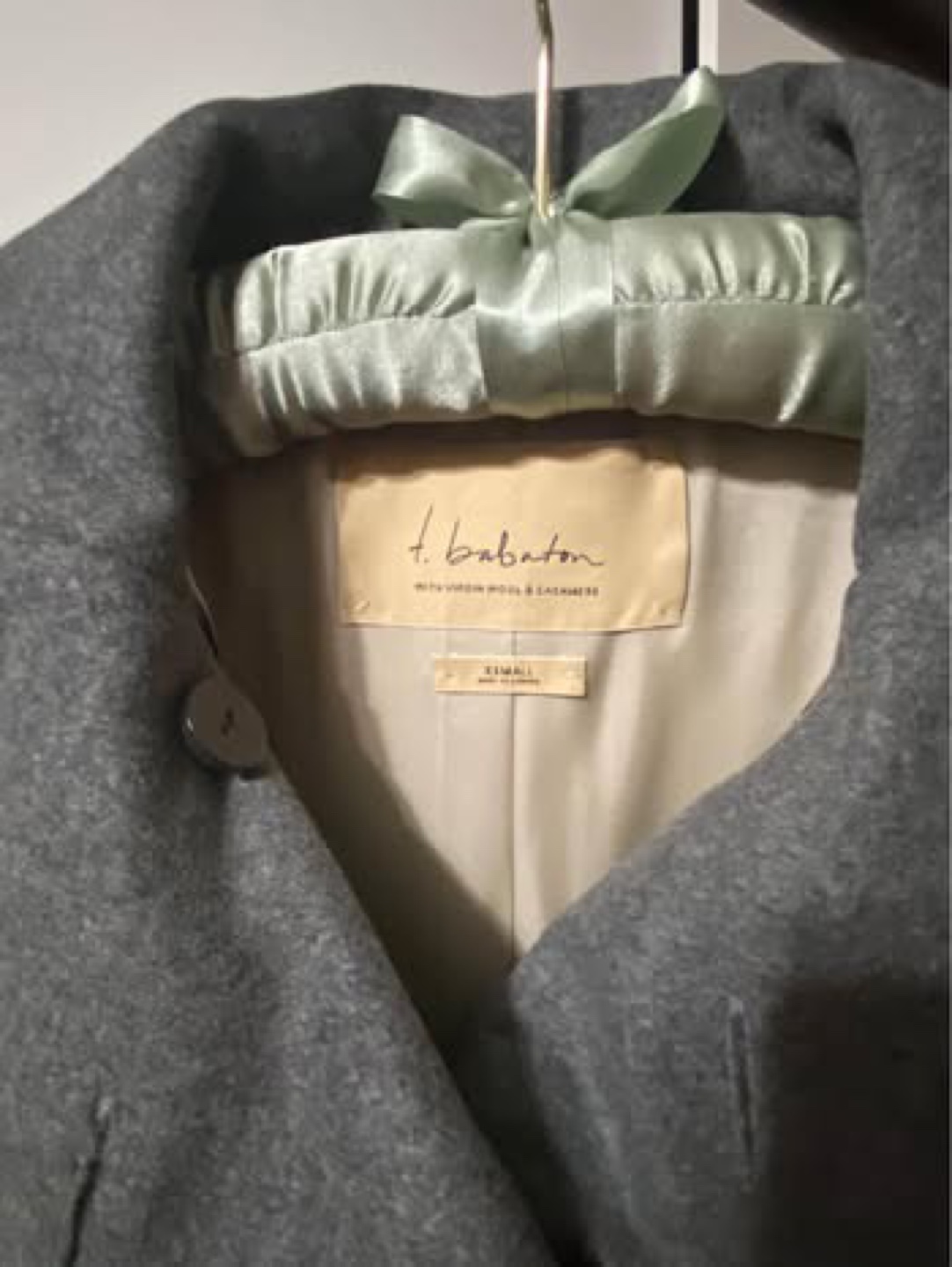 t.babaton Grey Wool Coat with Belt - photo 2
