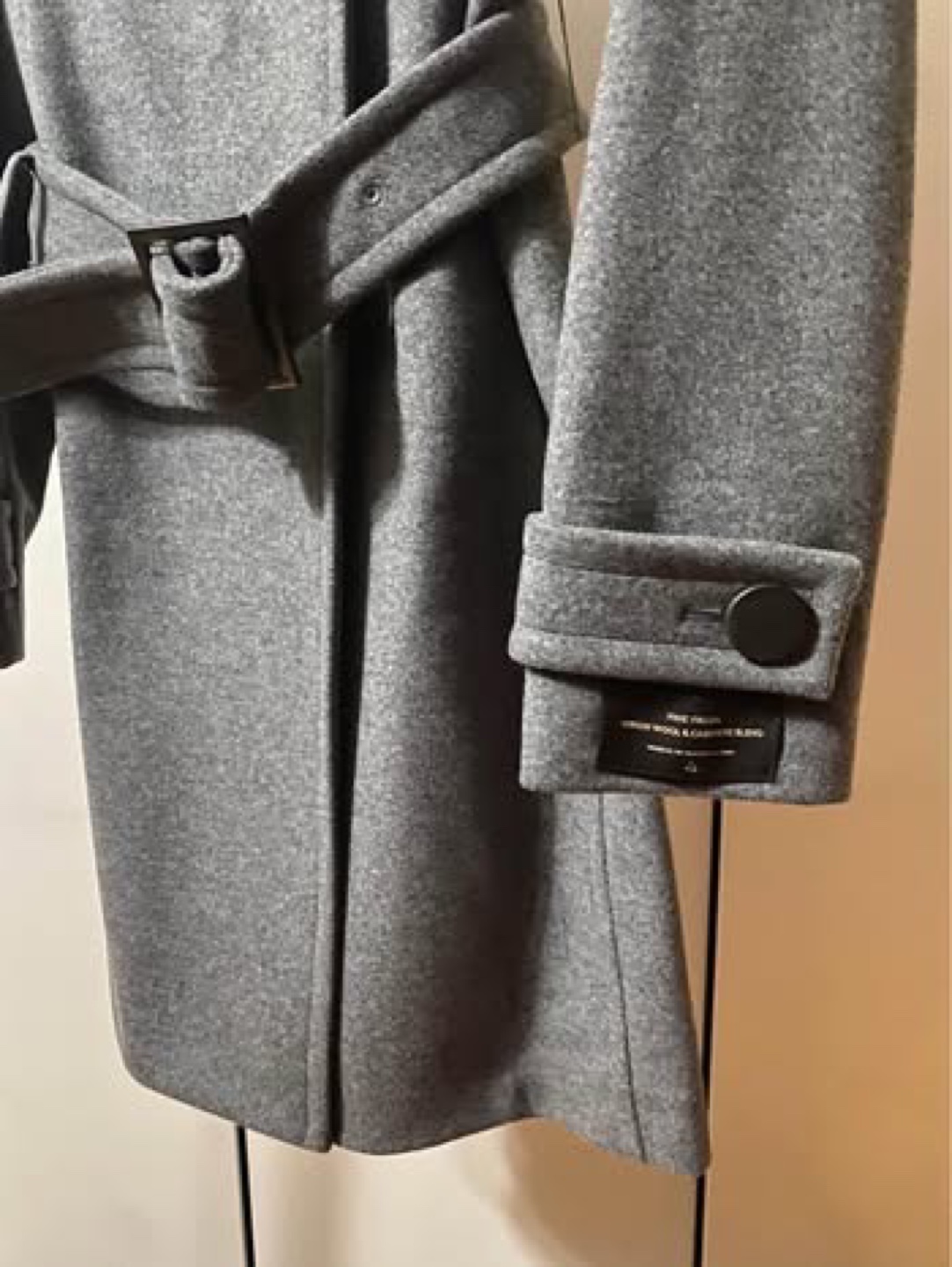 t.babaton Grey Wool Coat with Belt - photo 3