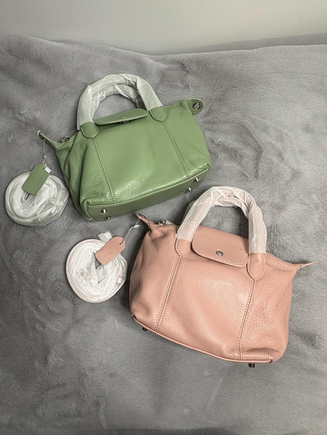 Real cowhide leather purses, charms and cute ID holders