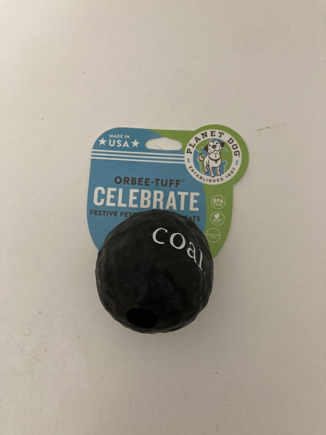 #freecycle Orbee-Tuff Coal Dog Toy