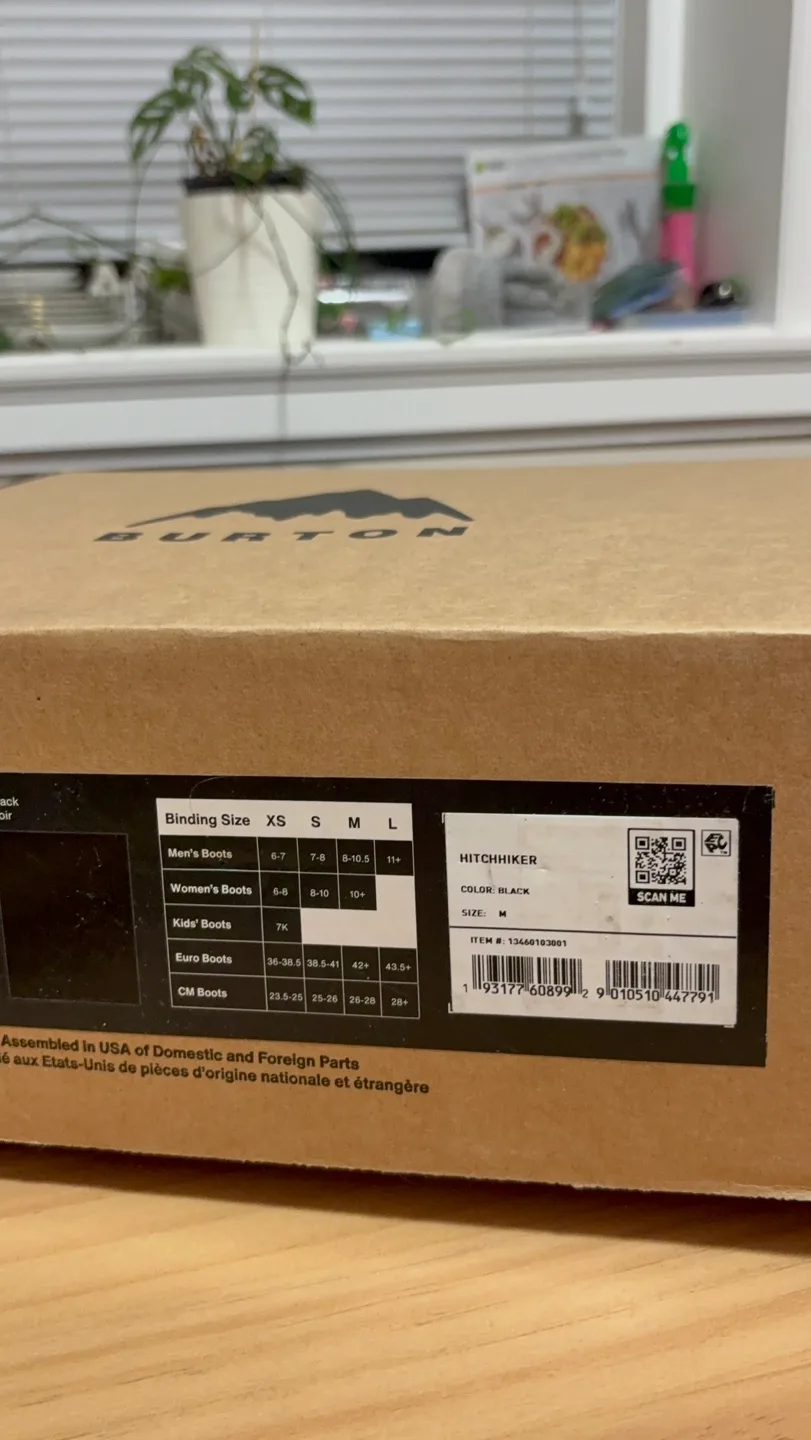 Burton Hitchhiker Snowboard Bindings - Size M - Black image indicator(2)