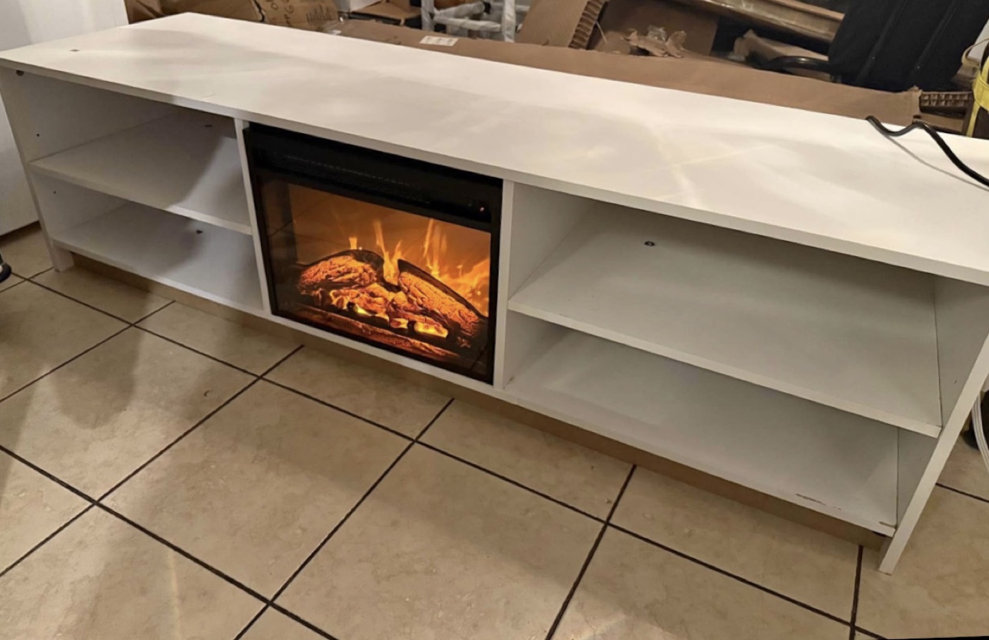 Tv stand with fireplace - photo 2