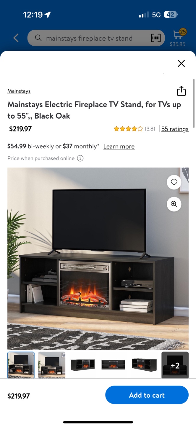 Tv stand with fireplace - photo 4
