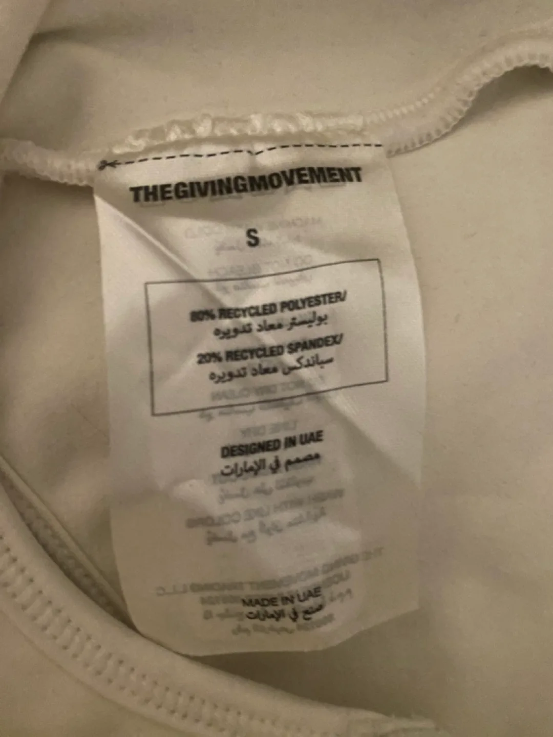The Giving Movement One Shoulder Crop Top - White - Size Small image indicator(3)