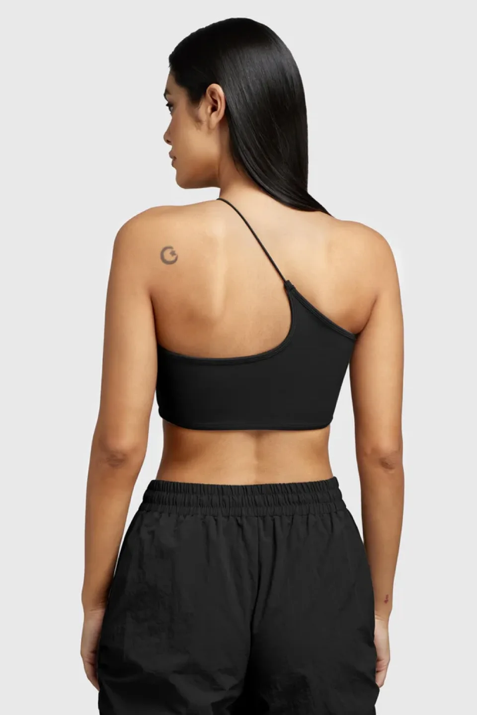 The Giving Movement One Shoulder Crop Top - White - Size Small image indicator(6)