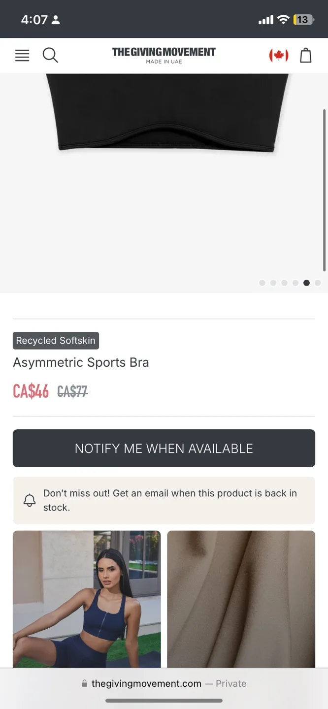 The Giving Movement One Shoulder Crop Top - White - Size Small image indicator(9)