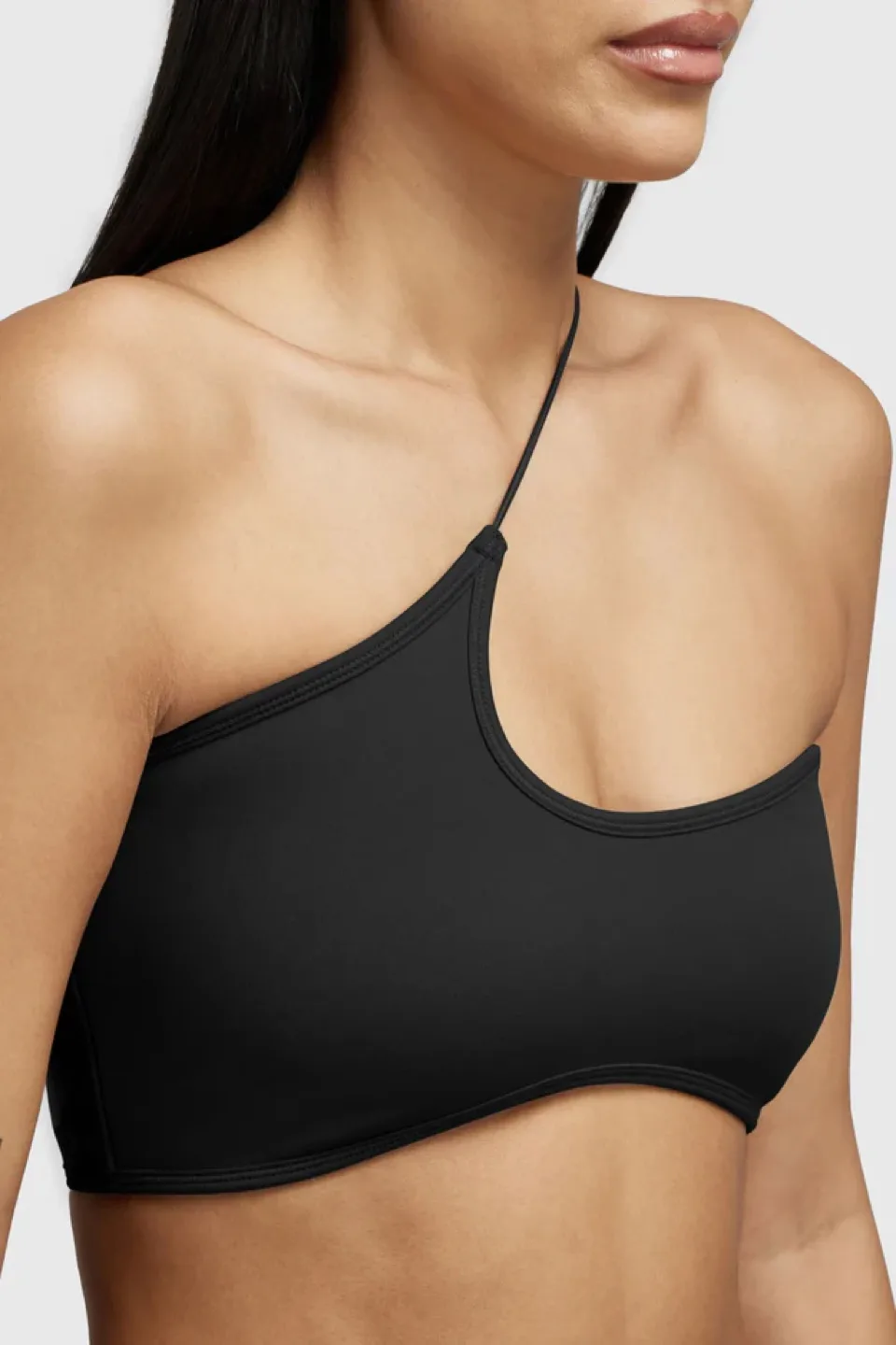The Giving Movement One Shoulder Crop Top - White - Size Small image indicator(7)