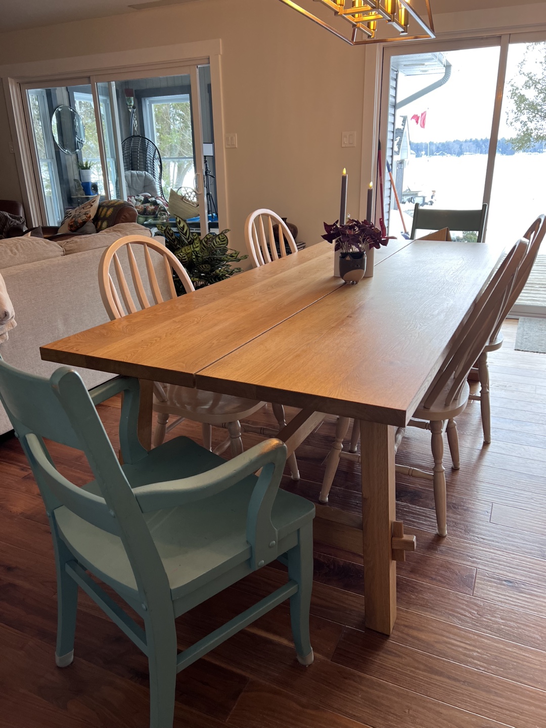 Dining table and chairs