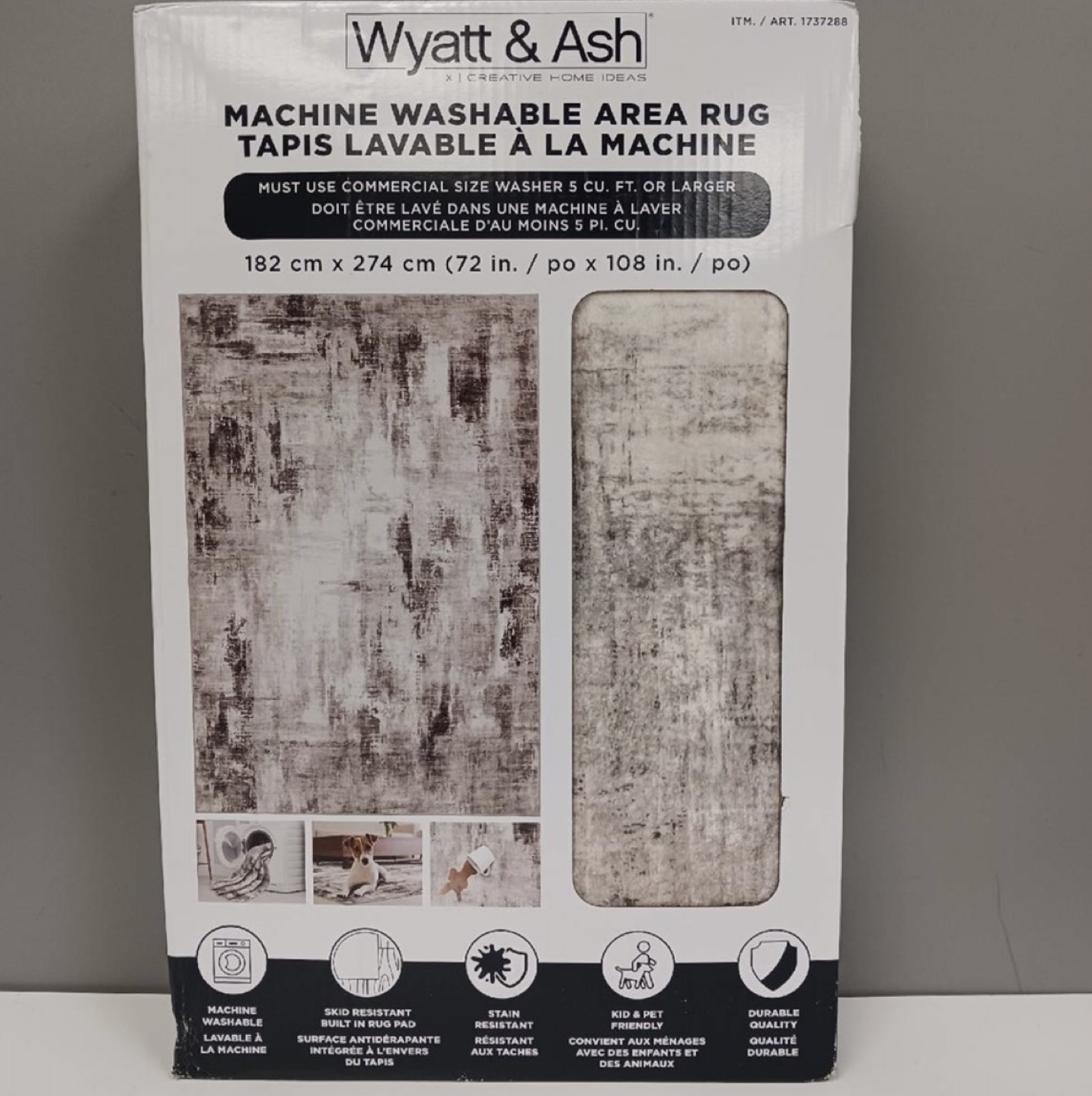 Wyatt & Ash Machine Washable Area Rug - Daliieh - 72" x 108" - photo 3