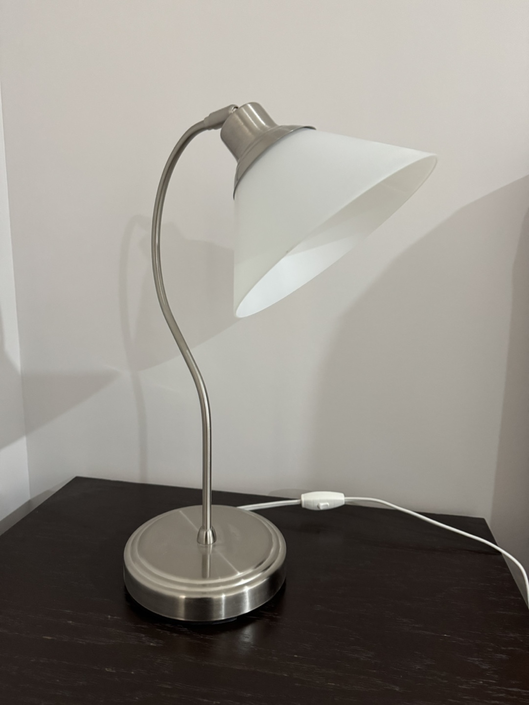 Sleek Modern Desk Lamp - Brushed Nickel Finish