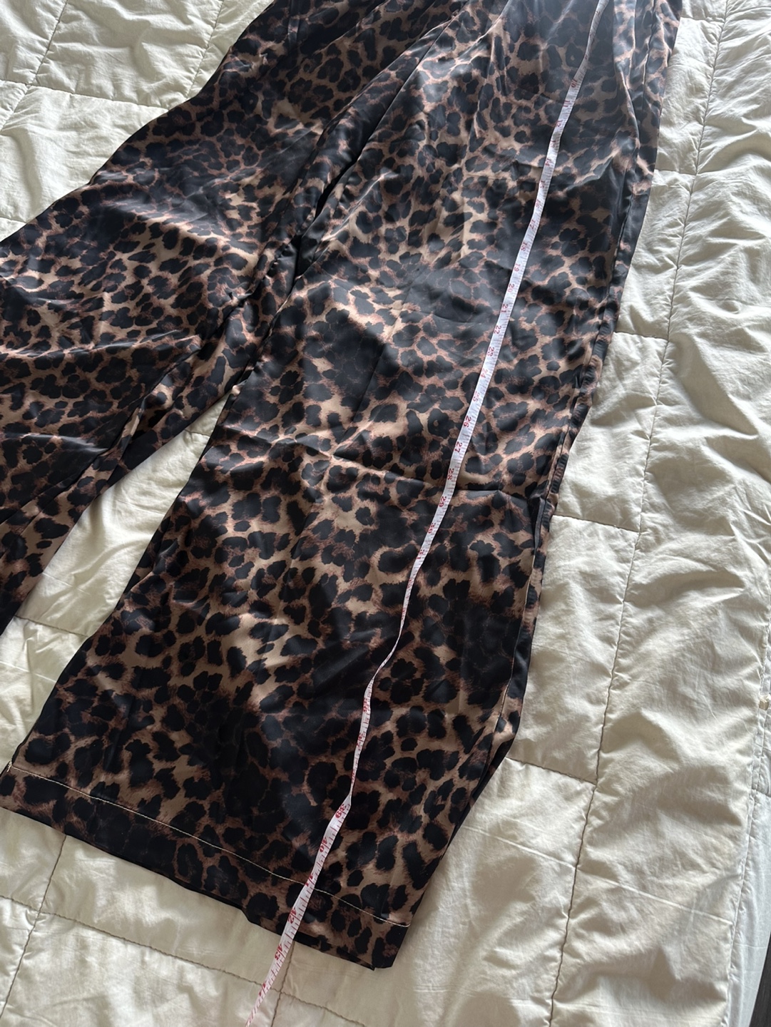 Leopard Print Wide Leg Pants