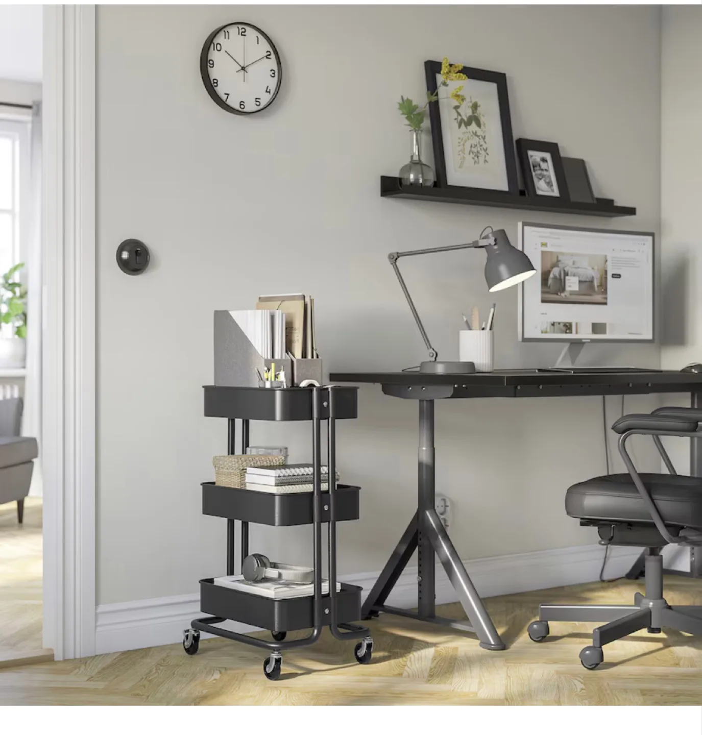 IKEA RASKOG 3-Tier Utility Cart - Black image indicator(5)