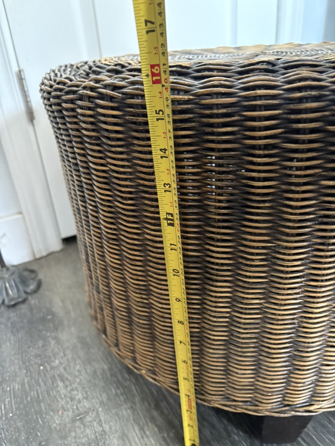 Wicker Storage Ottoman with Lid - photo 5