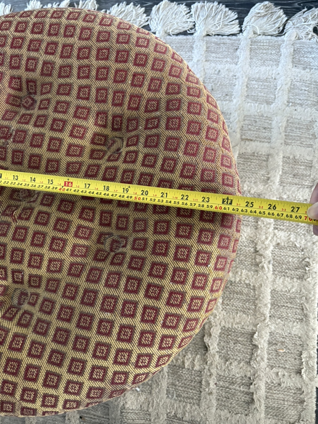 Round Ottoman with Fringe - photo 3