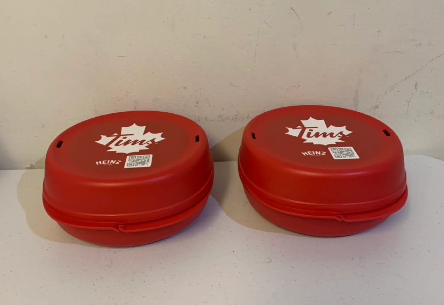 #freecycle  Tim Hortons plastic containers -  Set of 2 thumbnail