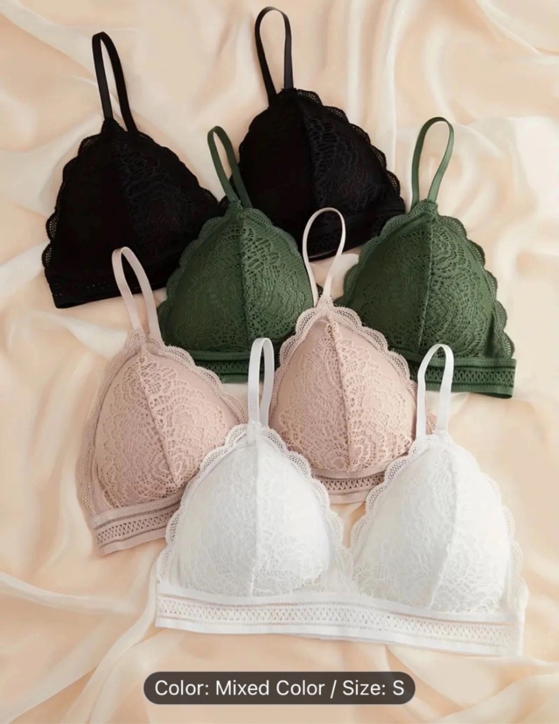 4 piece Lace Bralette Set