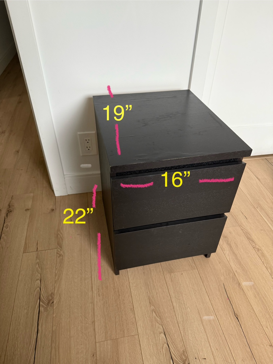 Nightstand- Dark brown