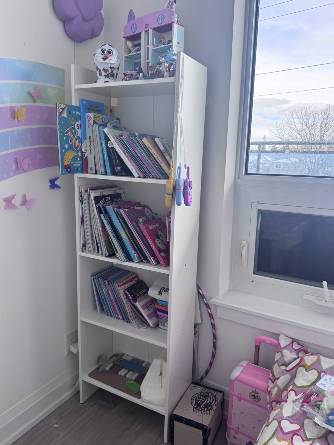 White 5-shelf bookcase for kids - photo 2
