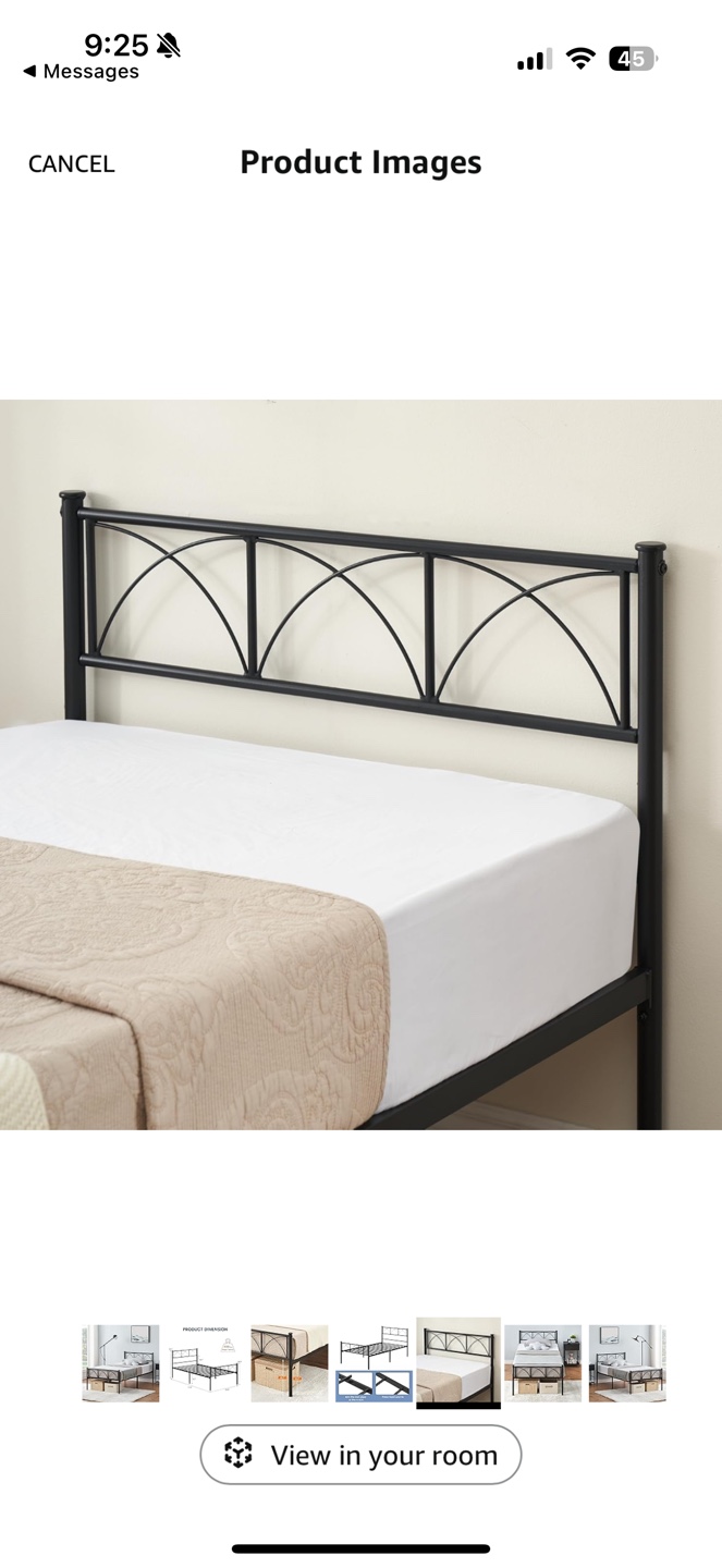 Black Metal twin-Size Bed Frame - photo 5
