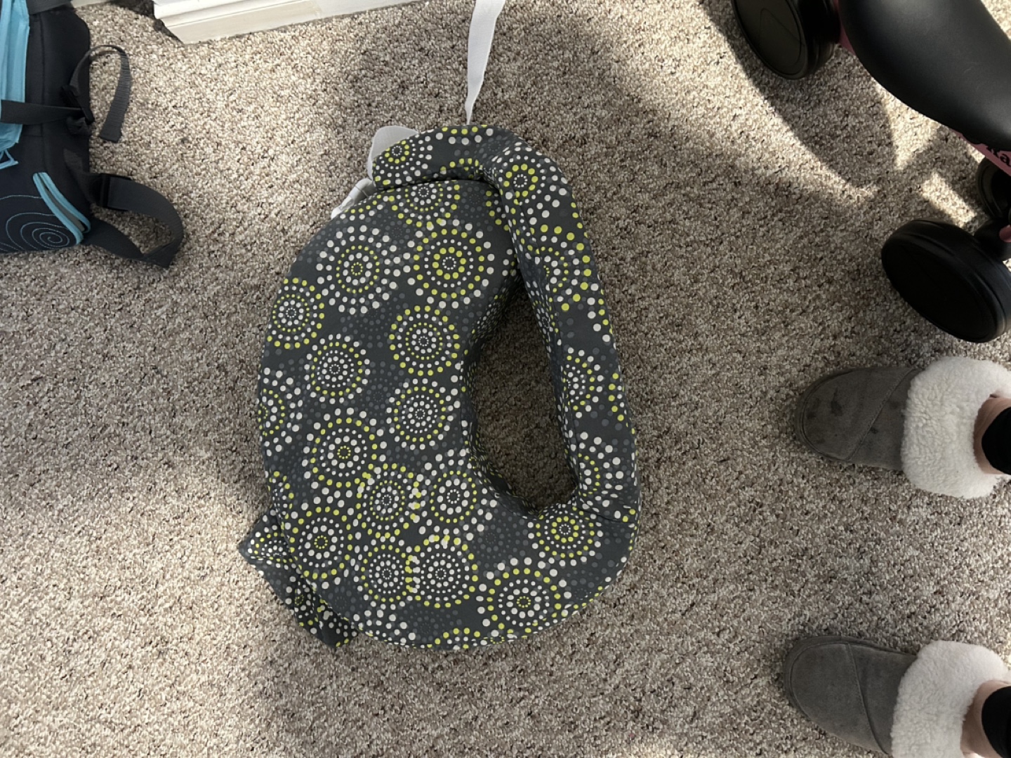 Boppy Nursing Pillow - Grey and Lime Green - photo 2