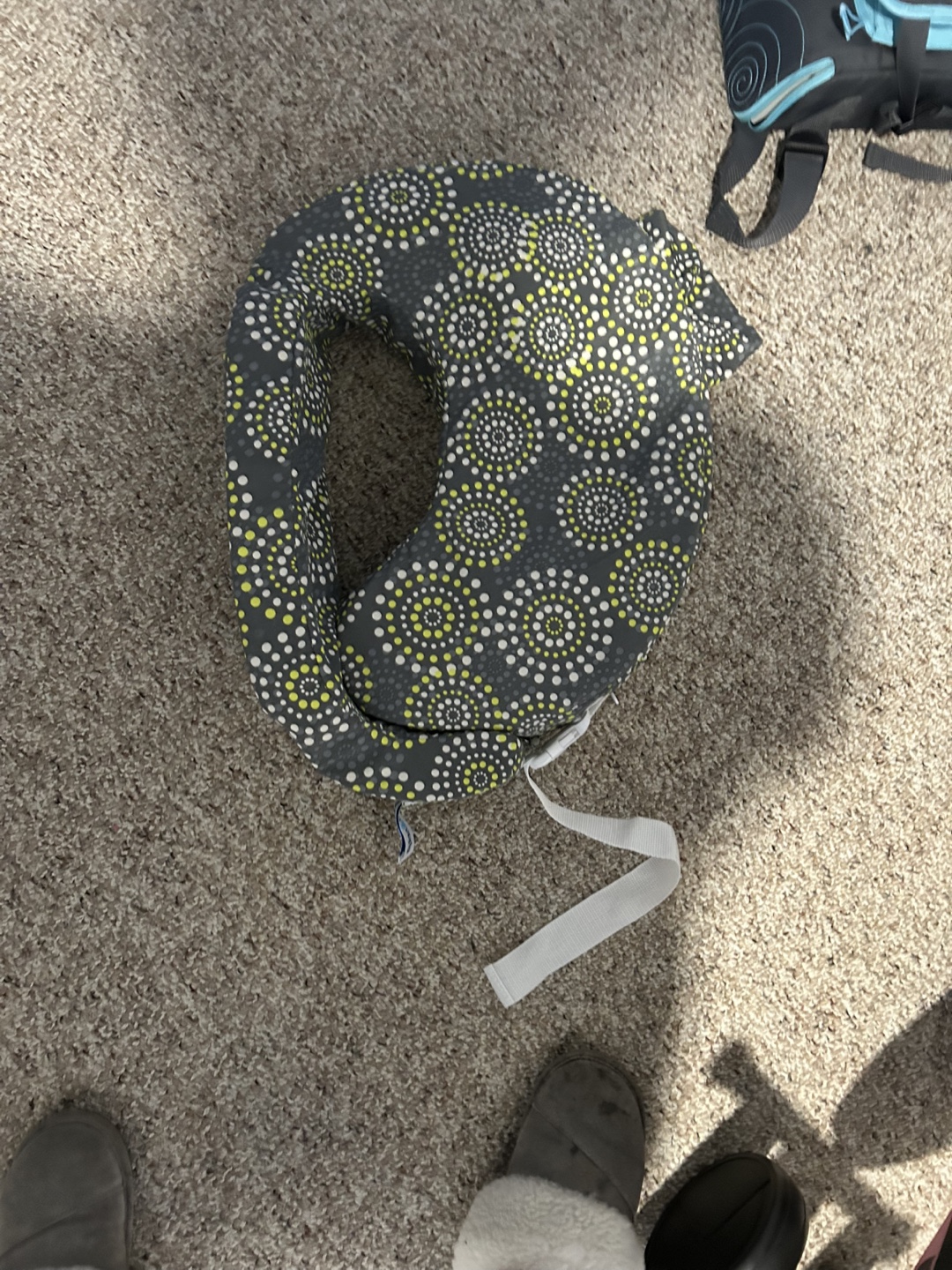 Boppy Nursing Pillow - Grey and Lime Green