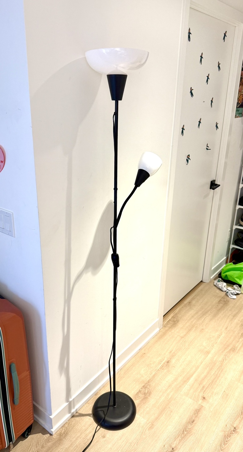 IKEA Black Double-Light Floor Lamp - photo 2