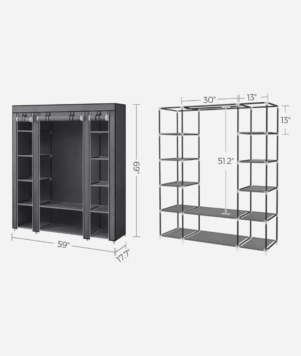 Triple-section portable wardrobe image indicator(2)