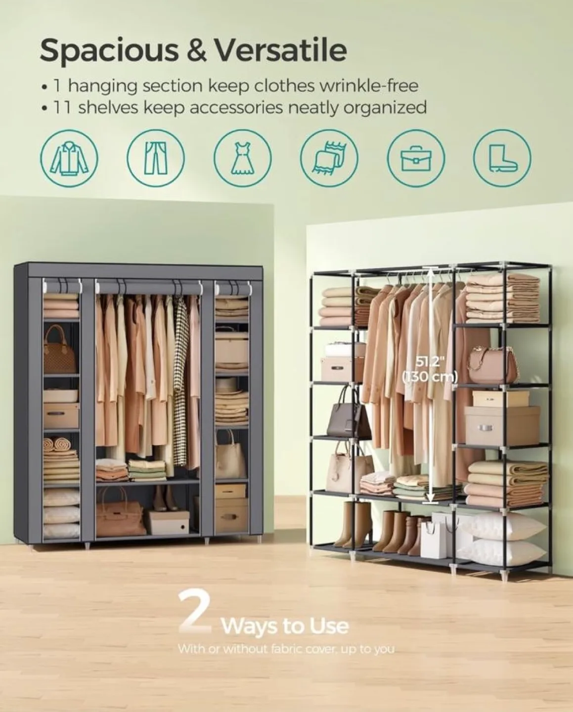 Triple-section portable wardrobe image indicator(3)