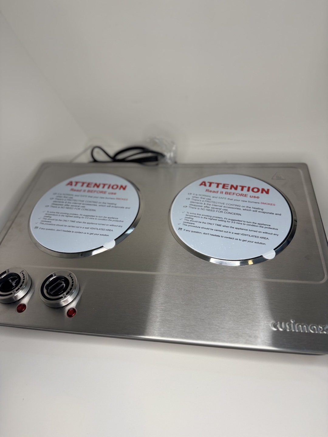 Cusimax Double Electric Burner Cooktop - photo 4