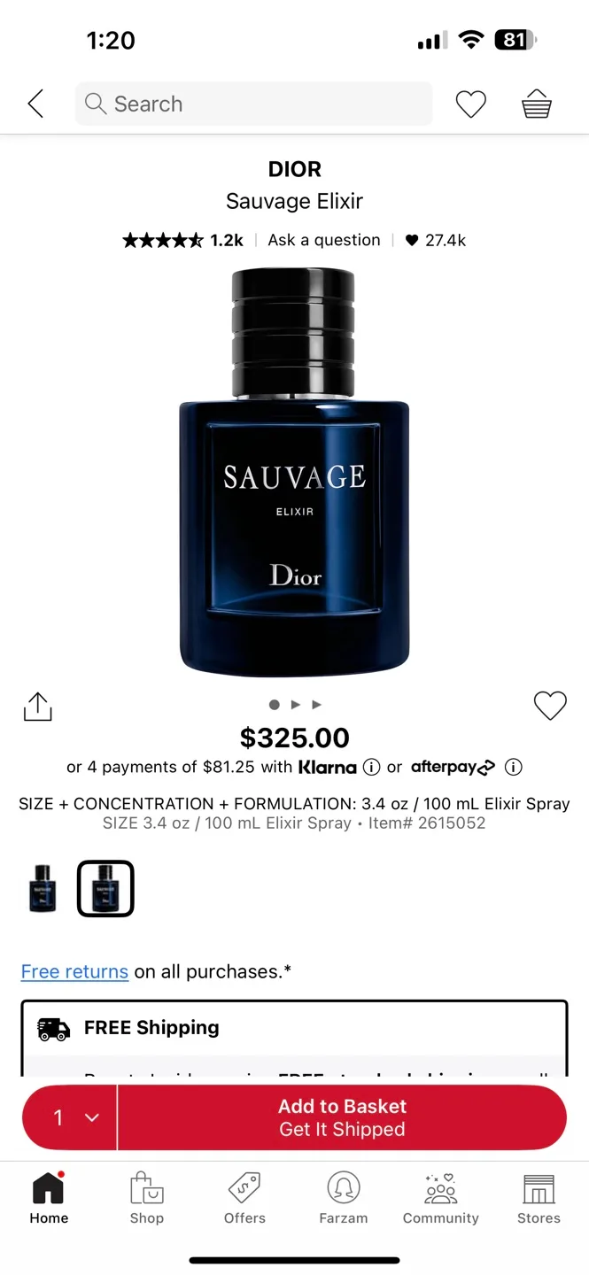 Dior Sauvage Elixir 100ml image indicator(2)