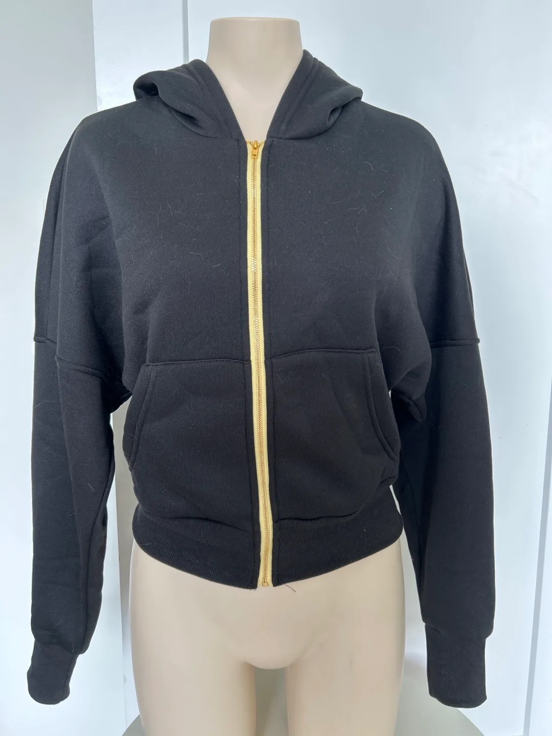 NWOT Black Zip-Up Hoodie #freecycle thumbnail