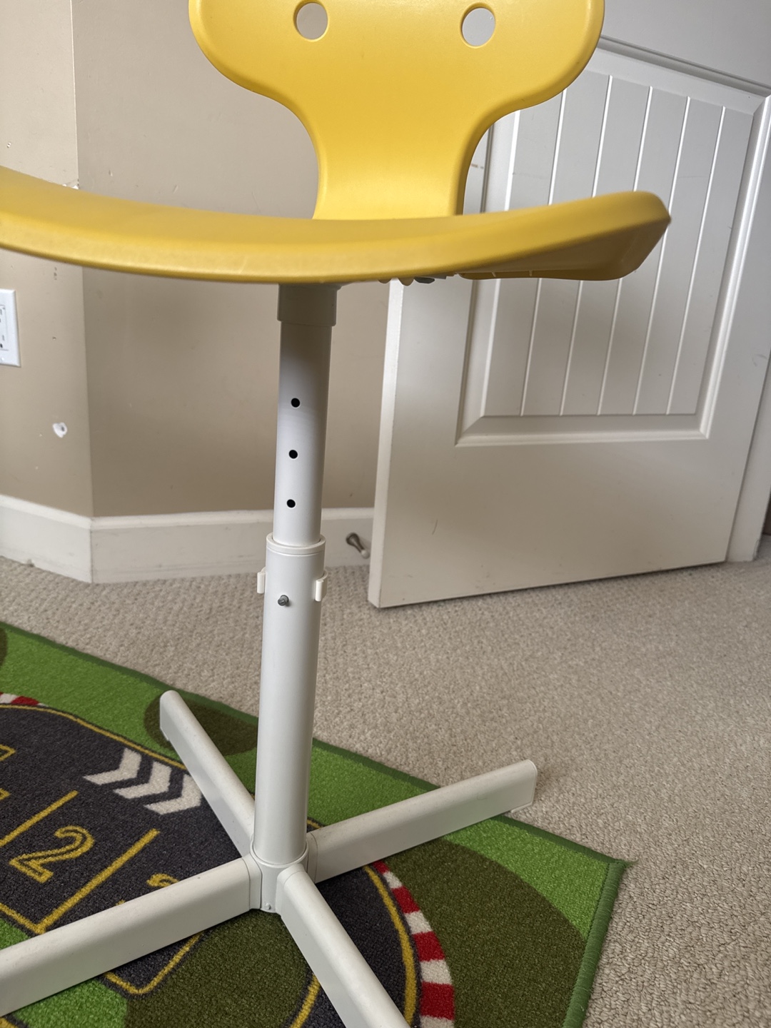 Pair of Yellow Children's Adjustable Chairs