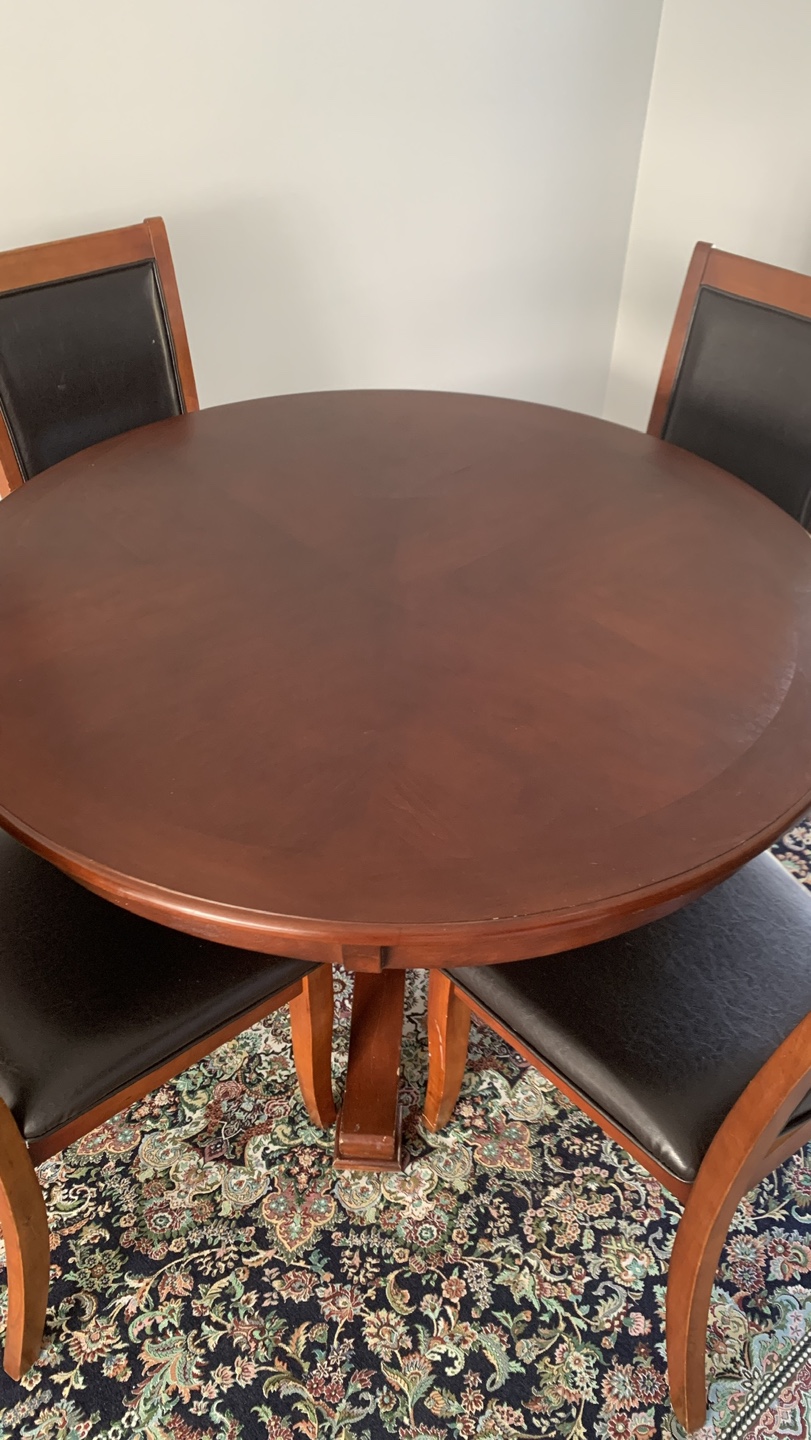 Round Dining Table Set with 4 Chairs - photo 2